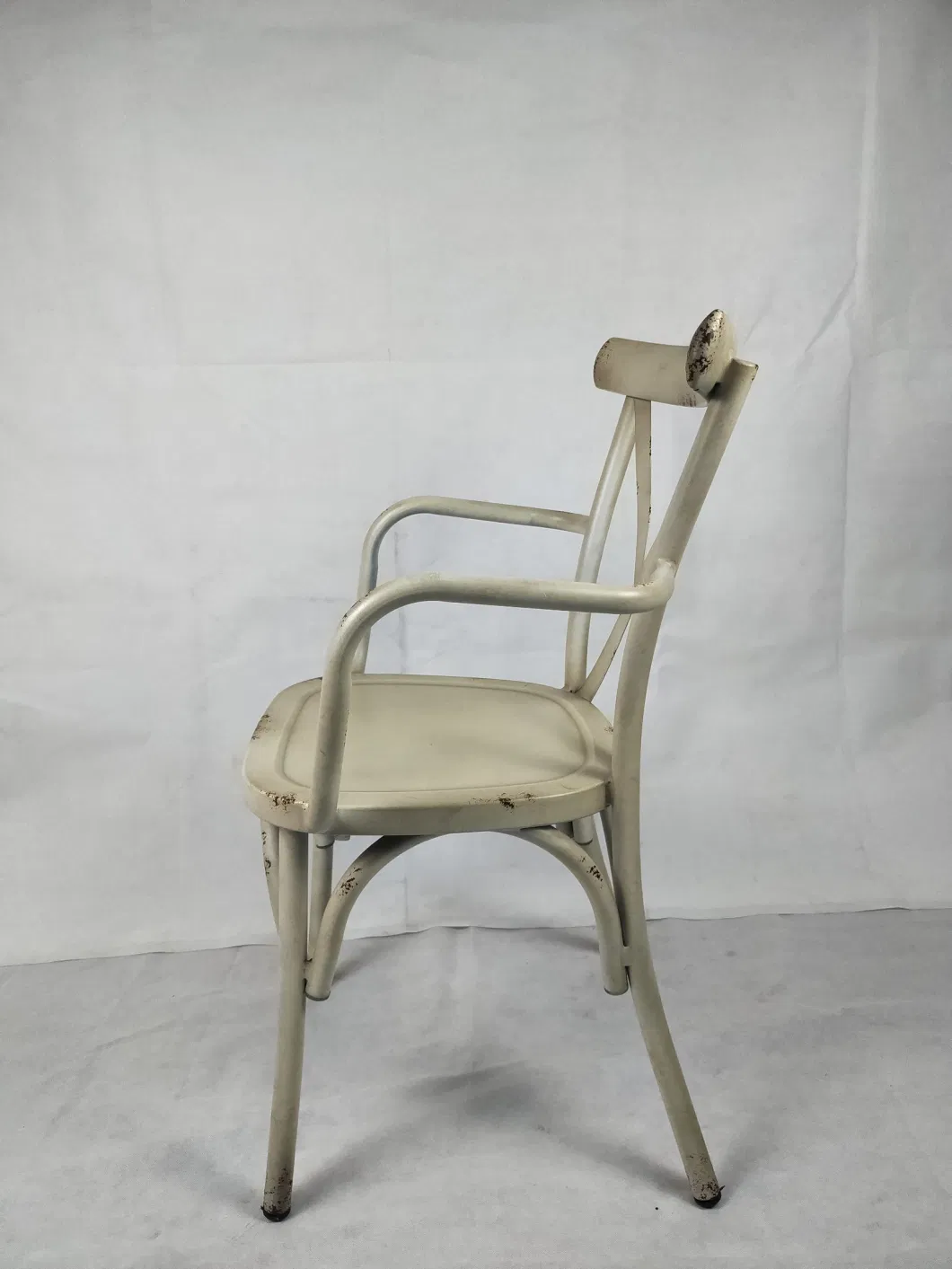 Vintage Bergamo Color Baistro Restaurant Cane Chair Aluminum Leisure Rust Resistance Outdoor Furniture