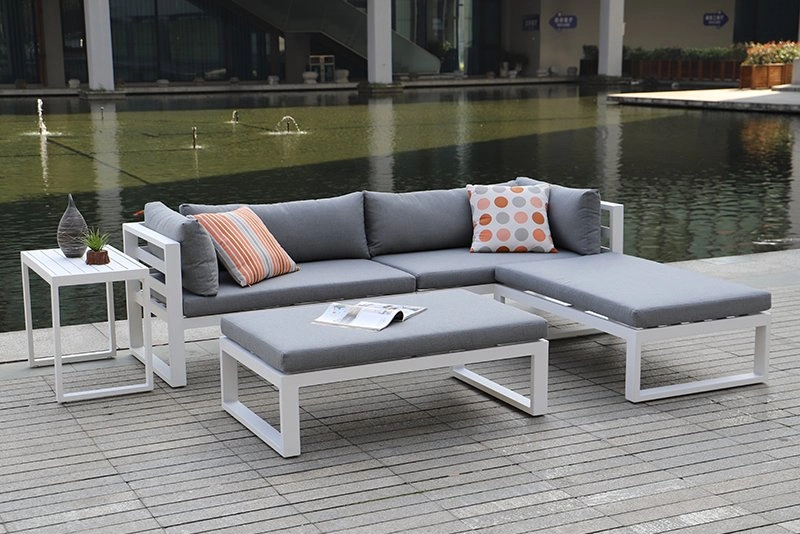 New Style Modern Corner Outdoor Furniture Aluminium Garden Sofa Sets