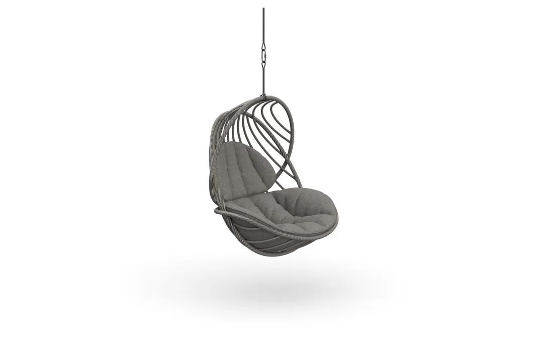 Outdoor Furniture Steel Wicker Egg Shape Hanging Garden Patio Swings Chair