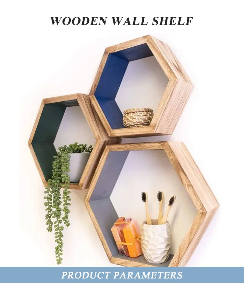 High Quality Round Wood Craft Moon Shape Wall Mount Decor Storage Rack Crescent Black Storage Floating Shelf