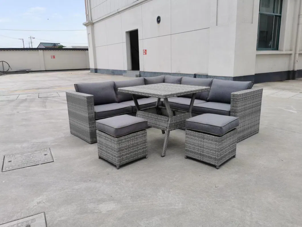 Wholesale Rattan Furniture Factory Price 2022 K/D Outdoor Modern Leisure Patio Garden Modern Rattan Furniture Sofa Set for Outdoor Dining or Home Use