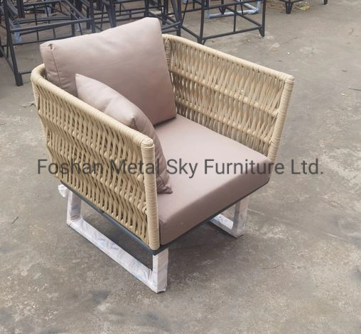 Outdoor Metal Garden Rope Rattan Combination Restaurant Hotel Living Room Sofa