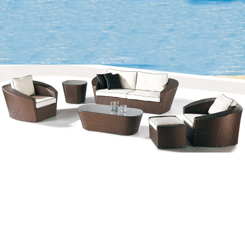 Modern Patio Furniture Garden Balcony Rattan Seat Chair Set Terrace Wicker Outdoor Sofa Outdoor Rope Garden Furniture Sofa