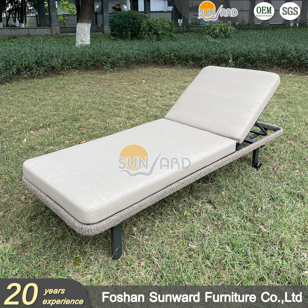 Hot Sale Modern Outdoor Patio Garden Furniture Luxury Aluminum Chaise Lounge Sun Lounger