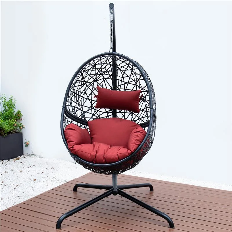 Patio Swings Chair Modern Rattan Wicker Egg Chair Outdoor Indoor Hanging Swing Chair with Stand