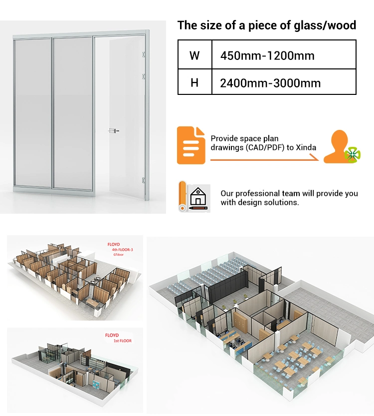 Factory Price Standard Size Price Modular Modern Material Design Aluminium Partition Office Furniture