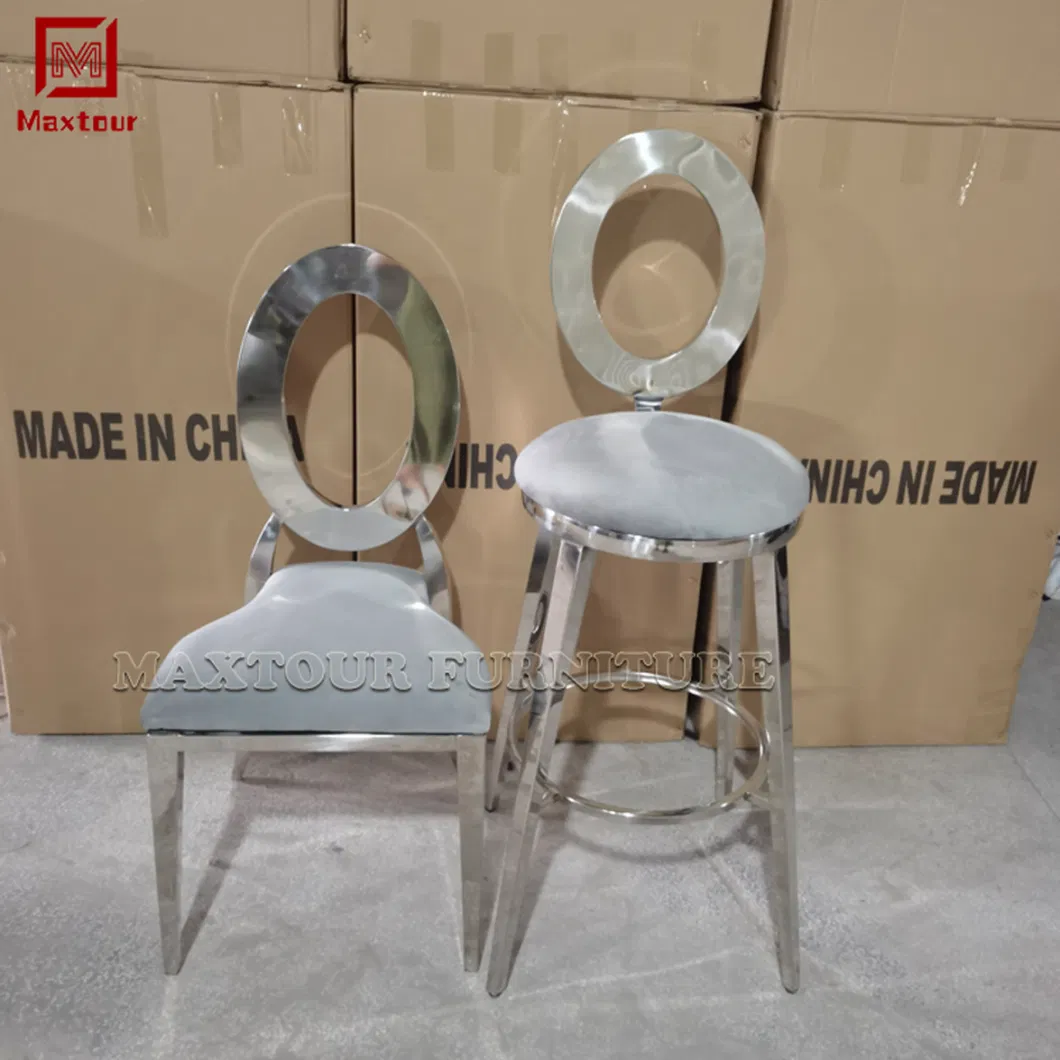 High Quality Industrial Style Metal Leisure Bar Chair for Cafe Commercial Wine Cellar School Villa Bar Chair