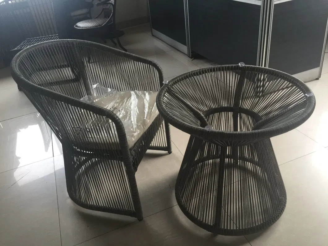 PE Rattan Outdoor Furniture Tea Table and Chair Set