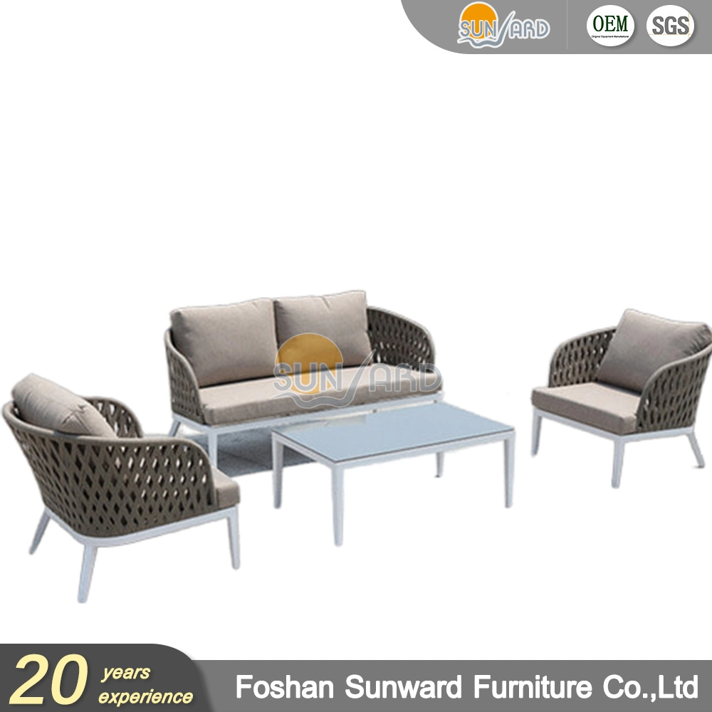 Customized Modern Garden Patio Balcony Terrace Outdoor Leisure Rope Sofa Furniture Set