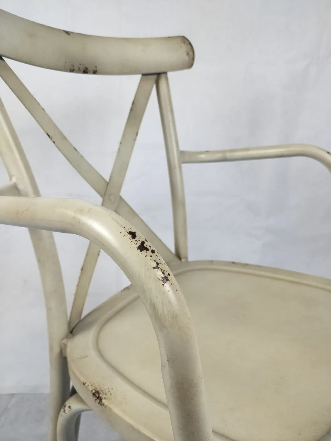 Vintage Bergamo Color Baistro Restaurant Cane Chair Aluminum Leisure Rust Resistance Outdoor Furniture