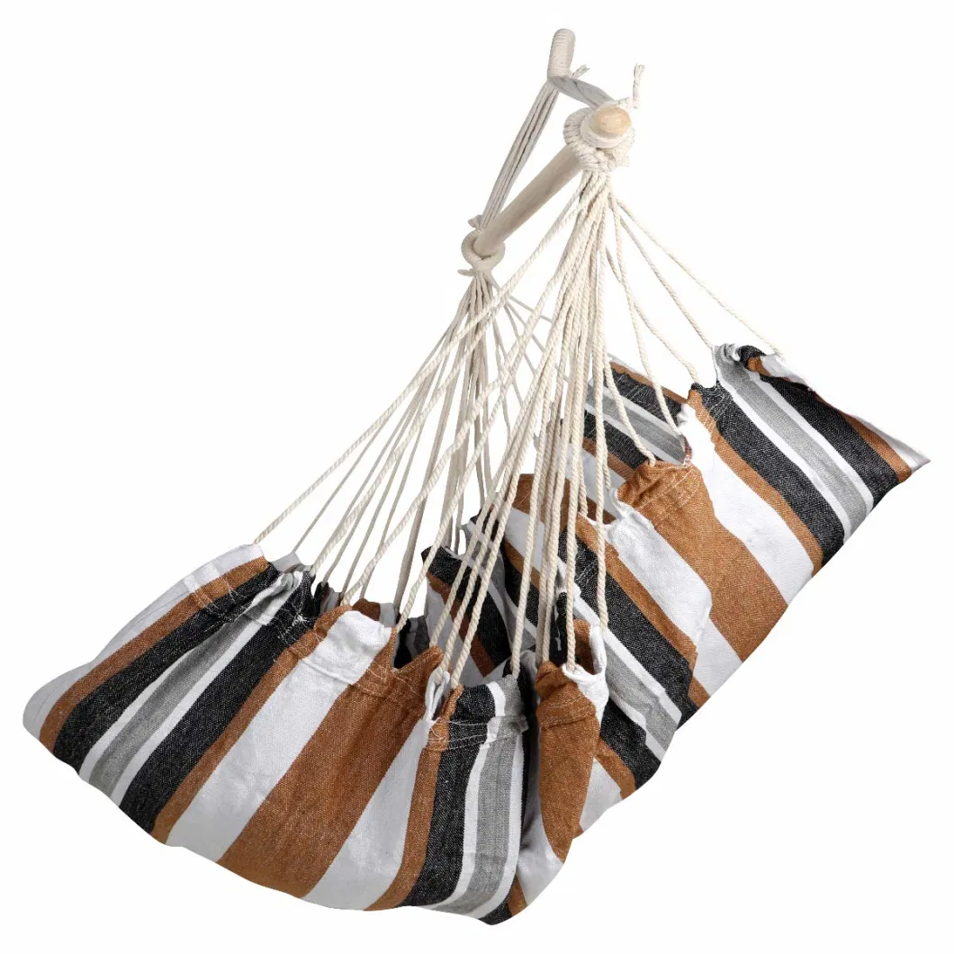 Patio Outdoor Cotton Woven Rope Hammock Porch Hanging Garden Swing Chair