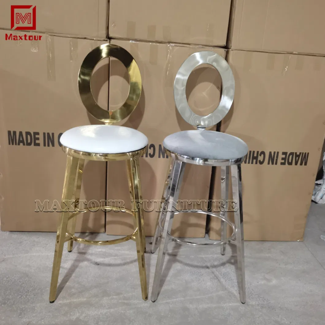 High Quality Industrial Style Metal Leisure Bar Chair for Cafe Commercial Wine Cellar School Villa Bar Chair