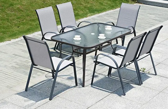 Hot Sale Outdoor Garden Patio Dining Chatting Tea Table Chair Aluminum Furniture Set