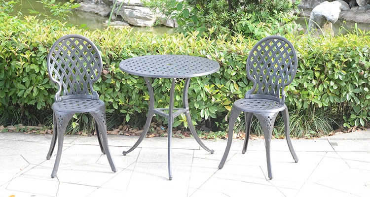 Cast Aluminum Patio Furniture Outdoor Garden Furniture Shelly Bistro Set