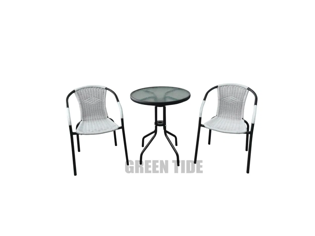 Outdoor Garden Patio Furniture Balcony Bistro Sets Rattan Stack Chair