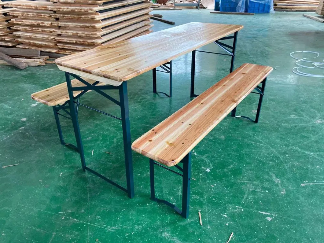 Wooden Foldable Garden Picnic Beer Table Set