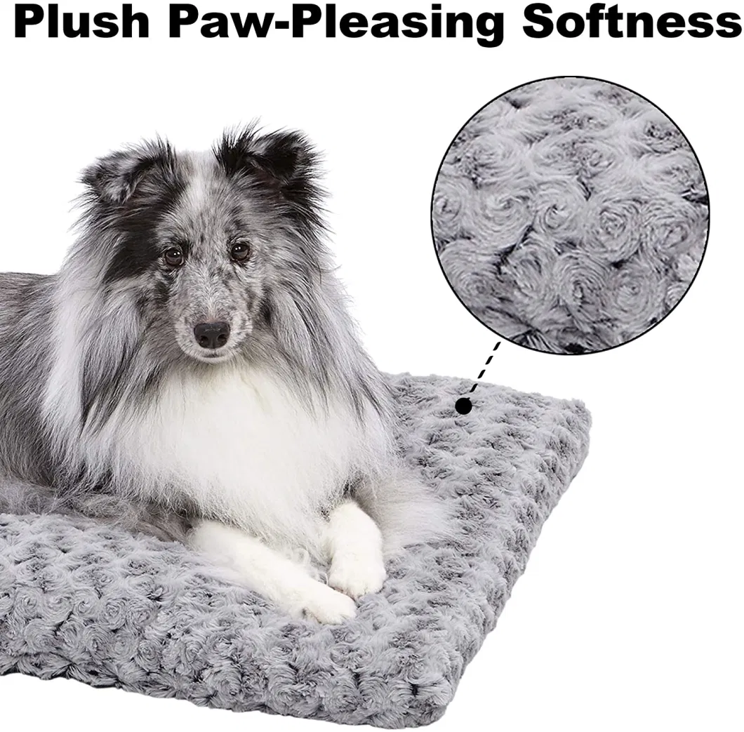 Plush Gray Ombre Swirl Deluxe Dog Bed Super Plush Dog &amp; Cat Beds