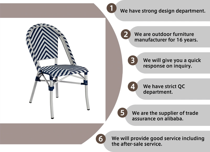 Factory Wholesale French Garden Furniture Outdoor Bistro Dining Chair