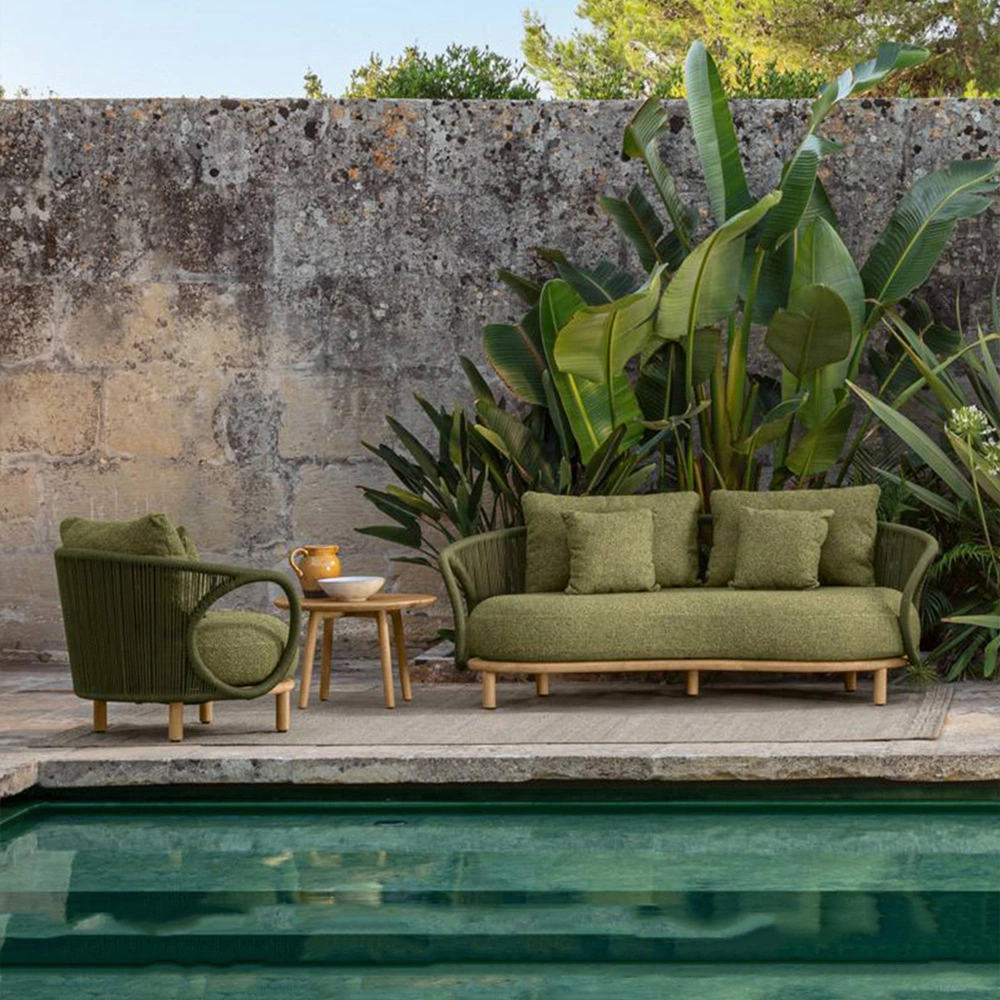 Luxury PE Rattan Modern Room Outdoor Garden Patio Furniture Tea Table Chair Sofa Sets