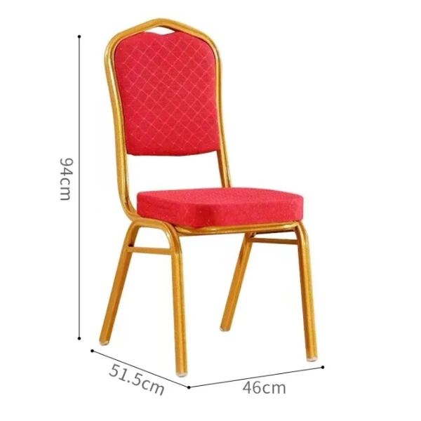 Wholesale Cheap Stackable Rental Restaurant Chairs Gold Metal Iron Steel Hotel Banquet Wedding Chairs