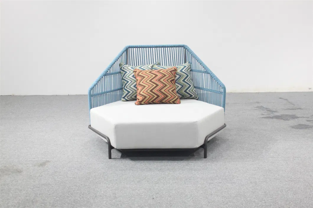 Modern Conversation Garden Furniture Rope Chair Patio Outdoors Rattan Wicker Couch Outdoor Sofa Set