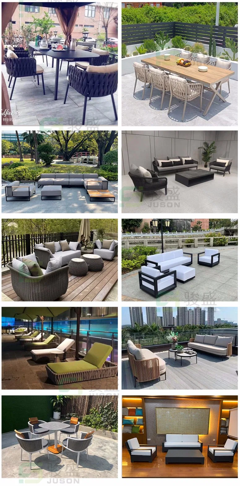 Garden Patio Modern Design Outdoor Beach Furniture Aluminium Sofa Set