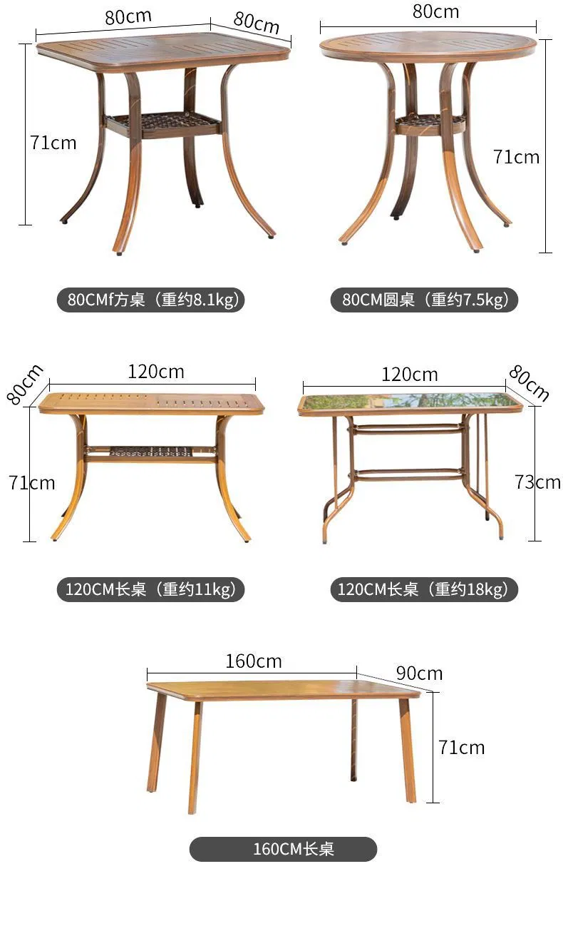 Outdoor Rattan Woven Table and Chair Combination Waterproof Aluminum Alloy Patio Balcony Casual Coffee Shop Milk Tea Shop