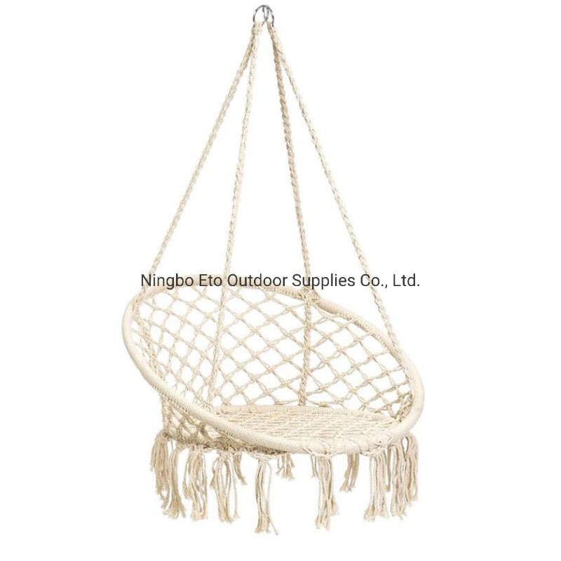 Home Decoration Cotton Rope Chair Round Nest Swing Chair Macrame Hammock Swing