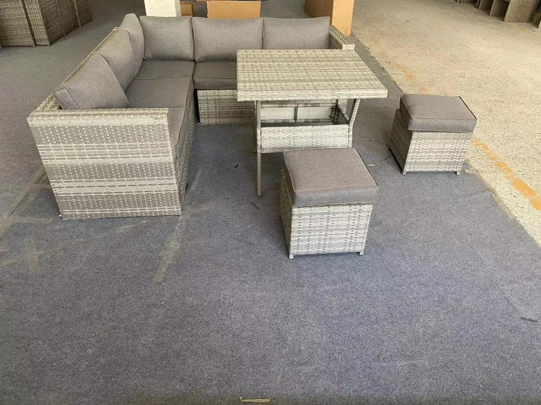 Wholesale Rattan Furniture Factory Price 2022 K/D Outdoor Modern Leisure Patio Garden Modern Rattan Furniture Sofa Set for Outdoor Dining or Home Use