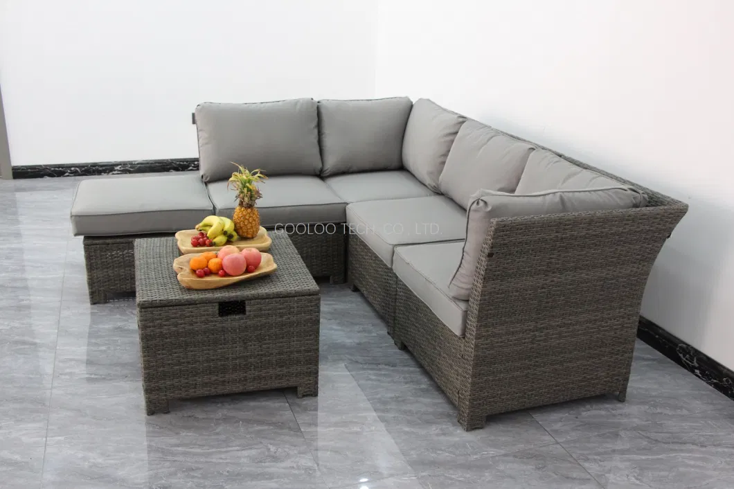Hot Sale Outdoor Furniture Leisure Rattan Wicker Storage Sofa Sets