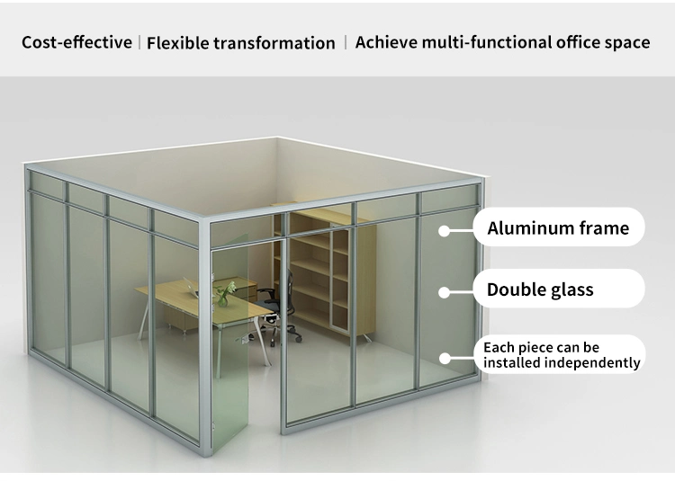 Factory Aluminium Frame Partition Glass Wholesale Wholesale Standard Dimension Modular Wall Office Furniture