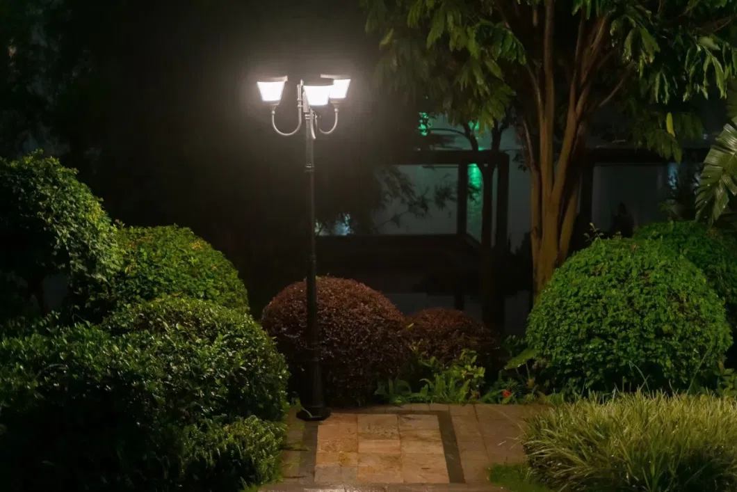 Outdoor Garden Solar Power LED Light with Pole Together