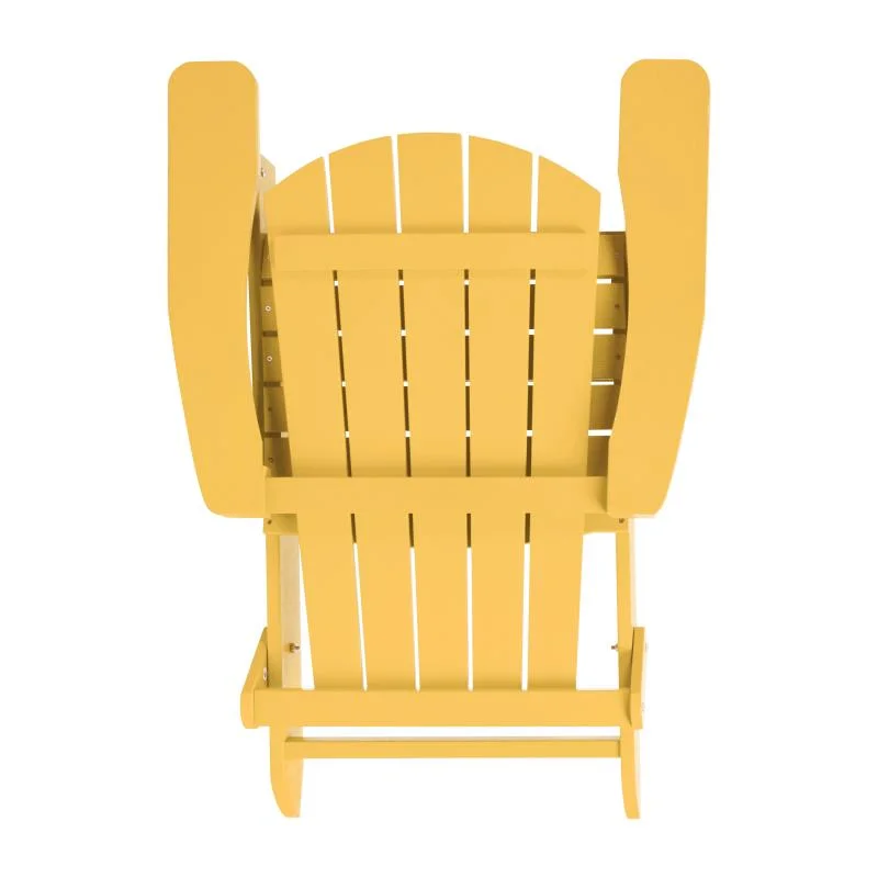 Folding Adirondack Chair, HDPE Outdoor Weather Resistant Plastic Patio Chair for Deck, Garden, Backyard, Fire Pit and Lawn Chairs