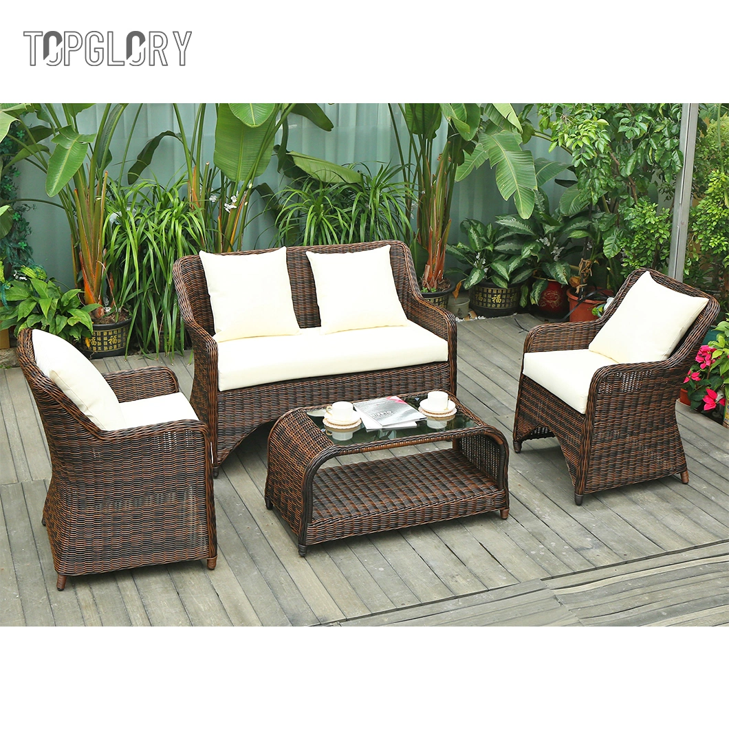 Wholesale Modern Style Outdoor Furniture Garden Dining Set Hotel Aluminum Table Round Square Rattan Furniture for Restaurant