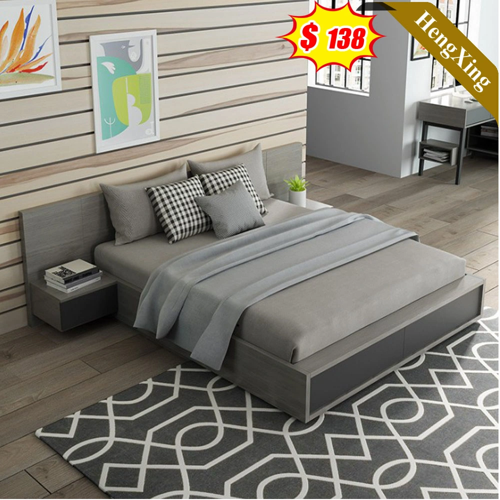 Hot Sale European Style Luxury Bed Room Furniture Bedroom Set Gray Bed