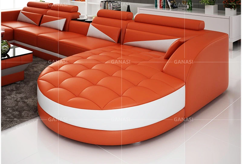 Dubai Luxury Home Designs Modern Leather Sofa Furniture