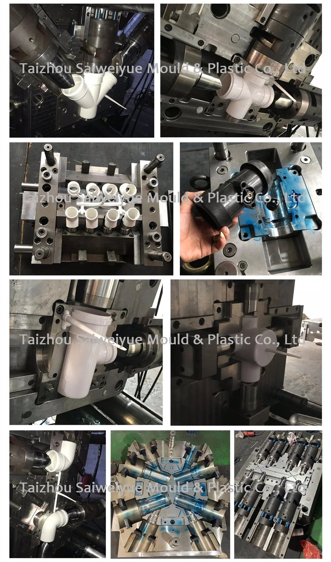 Stopper Saddle HDPE Pipe Mold Plastic Water Gas Tapping Tee Injection Mould