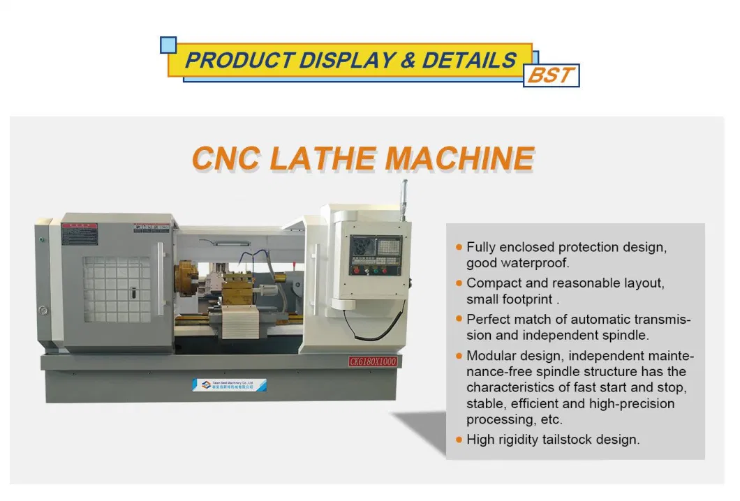 Ck6180 Automotive Module Mold Processing Turner CNC Tornio for Metalworking