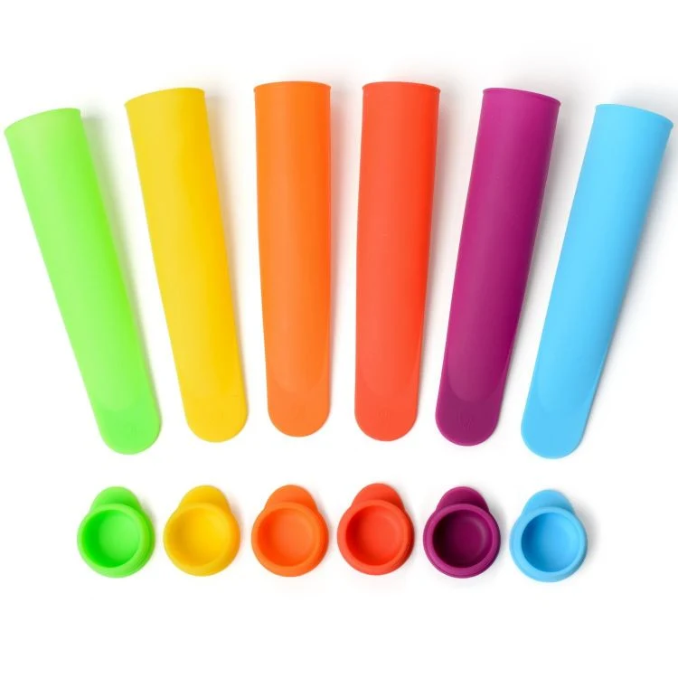 Silicone Ice Pop Mold Drip Free Popsicle Mould for Kids Ice Pole Freezer Tubes with Lids for Snacks Popsicle Yogurt Sticks Juice Ice Candy Pops Molds