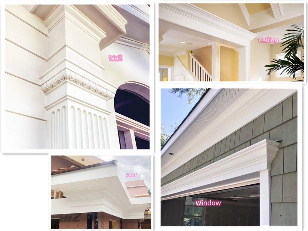 Waterproof Plastic Products Building Material PVC Crown Moulding for Ceiling