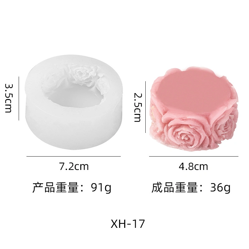 New Silicone 3D Drip Molds DIY Flower Aroma Candle Mold Silicone Plaster Molds