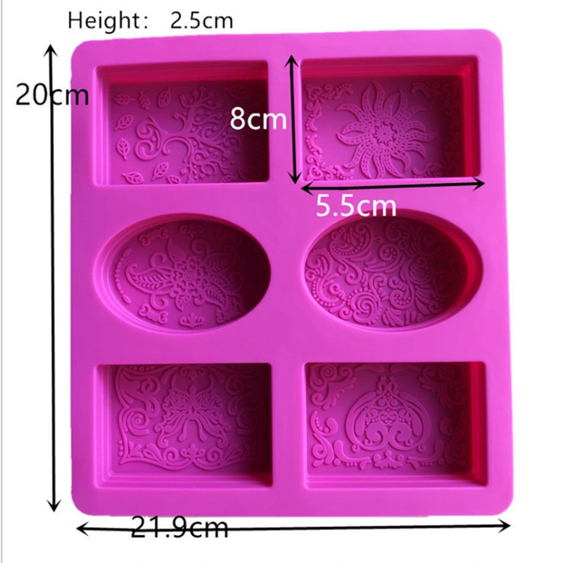 Eco-Friendly Heat-Shaped Red/Pink/Yellow/Green/Blue DIY Silicone/Plastic Cake/Candy/Biscuit Mould