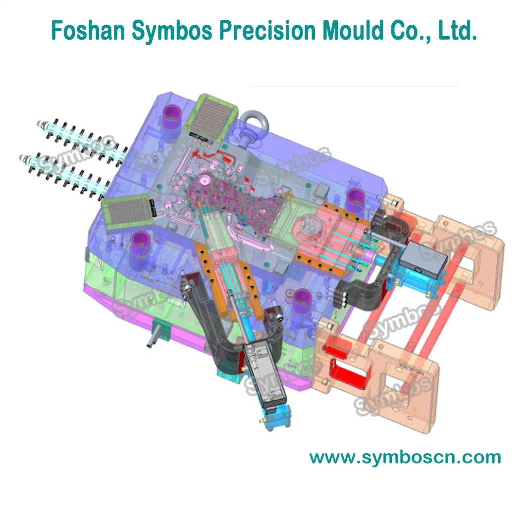1650t Automotive Front Cover Shell Mould Aluminium Die Casting Mould Injection Mould with Muti Squeeze Pin Structure Semi-Enclosed Injection Method