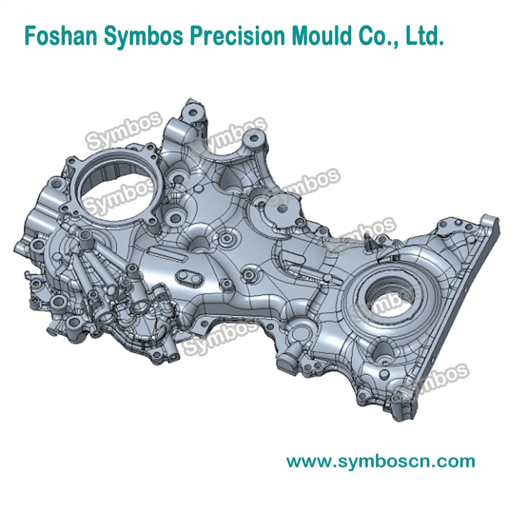 1650t Automotive Front Cover Shell Mould Aluminium Die Casting Mould Injection Mould with Muti Squeeze Pin Structure Semi-Enclosed Injection Method