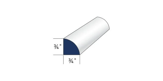 Building Material PVC Quarter Round Moulding Extrusion Profile for Exterior Decoration