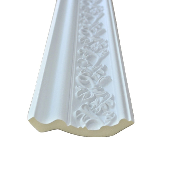 Rose Flower Cornice Good Quality Polyurethane Flower Crown Molding for Interior Decoration Width 98mm and 132mm