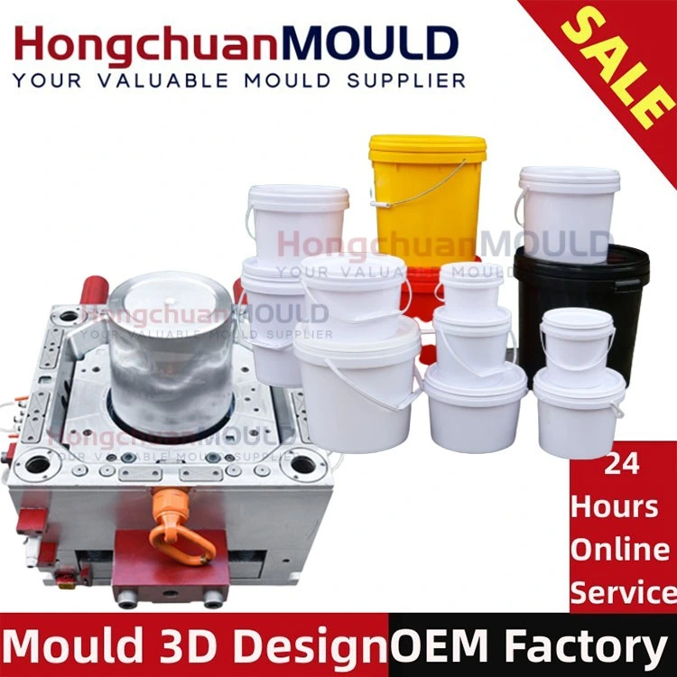 PP Painting Pail Body Mold Plastic Paint Bucket Injection Mould Maker