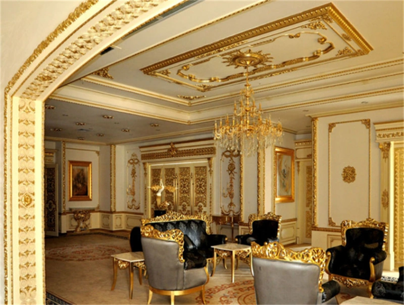 Decorative Interior Polyurethane Cornice Molding with Customized Color