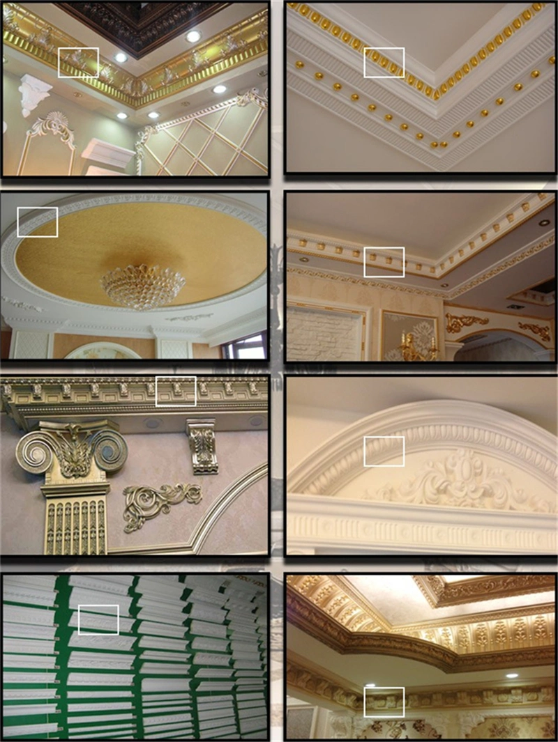 2400mm White Color Polyurethane Corner Molding with Waterproof / Fireproof Feature