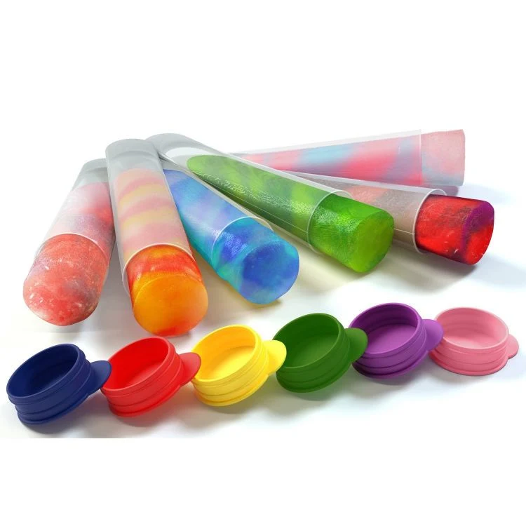 Silicone Ice Pop Mold Drip Free Popsicle Mould for Kids Ice Pole Freezer Tubes with Lids for Snacks Popsicle Yogurt Sticks Juice Ice Candy Pops Molds